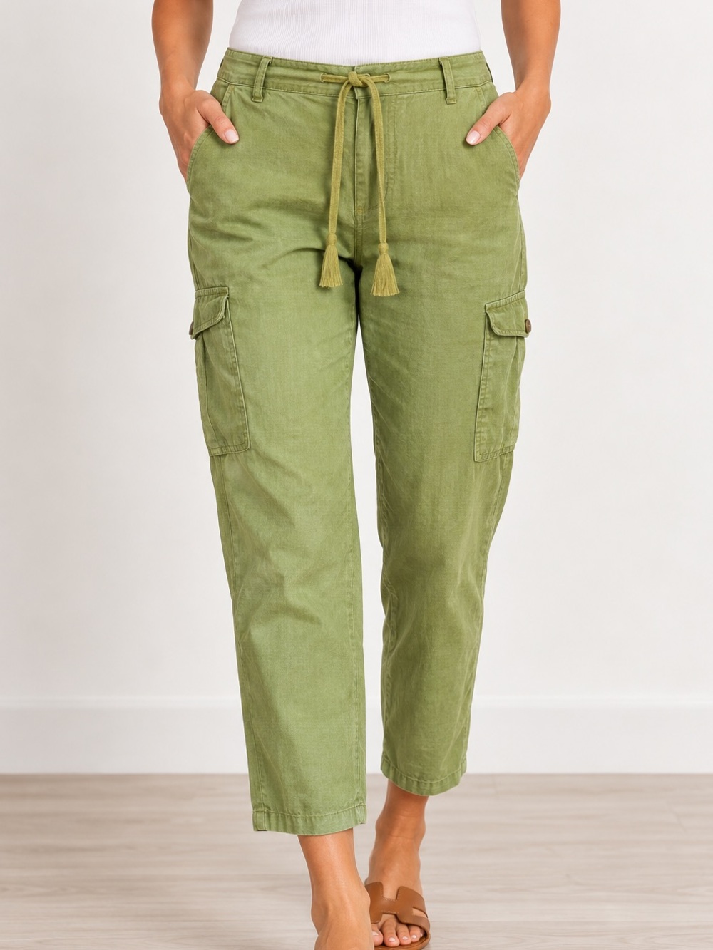 J. Crew‎ Linen Blend Pants Green